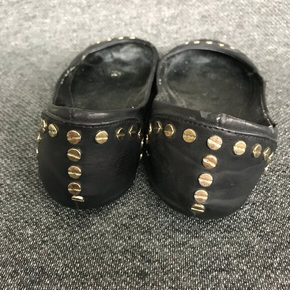 Steve Madden SLOAAN Women's Size 6.5 M Black Gold Studded Slip On Ballet Flats - Picture 7 of 9